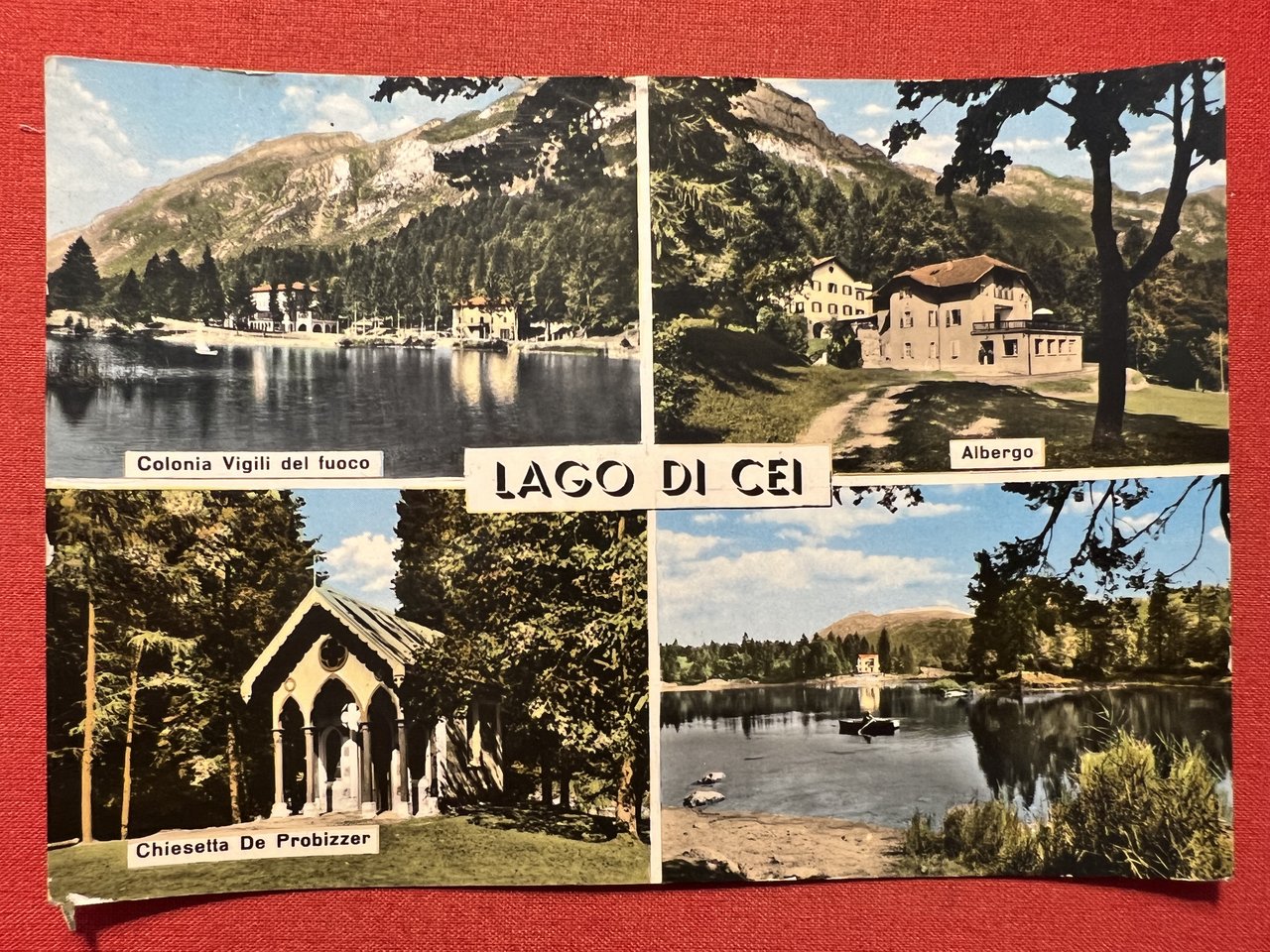 Cartolina - Saluti da Lago di Cei ( Trento ) …