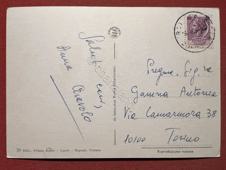 Cartolina - Saluti da Locri ( Reggio Calabria ) - …