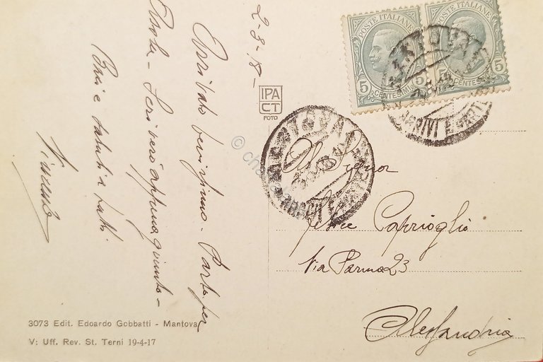 Cartolina - Saluti da Mantova - Via Principe Amedeo - …