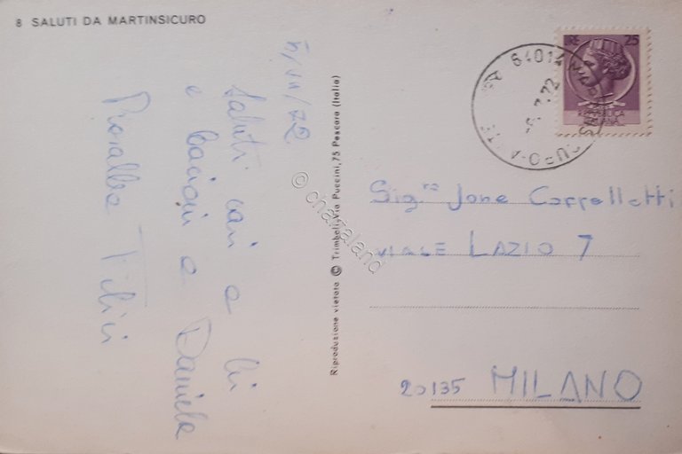 Cartolina - Saluti da Martinsicuro - 1972