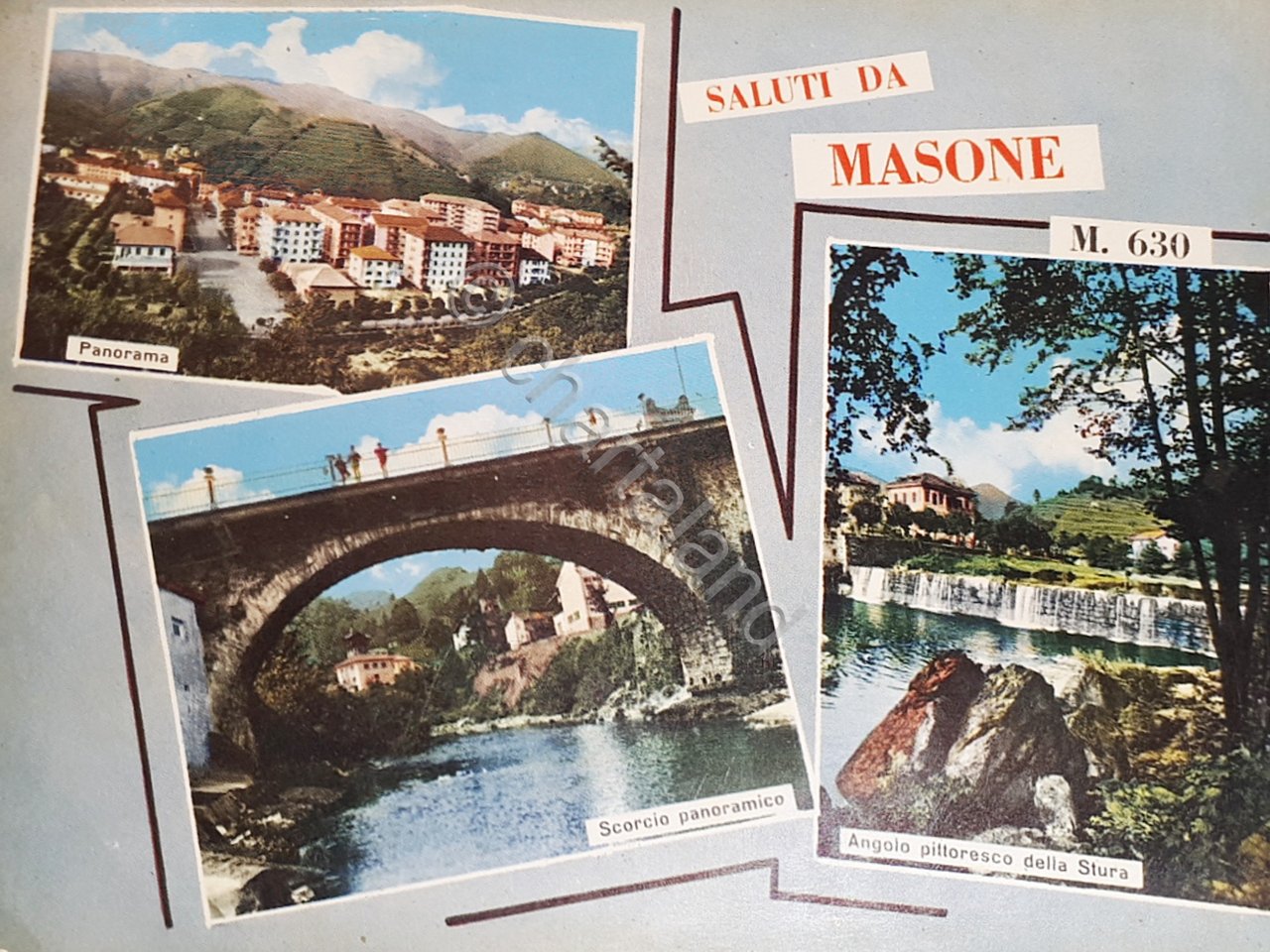 Cartolina - Saluti da Masone - 1957
