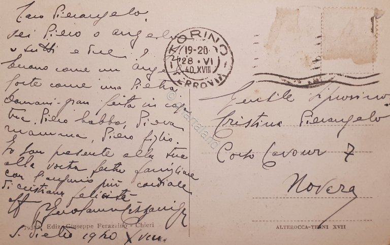 Cartolina - Saluti da Montaldo Torinese - Castello e Panorama …