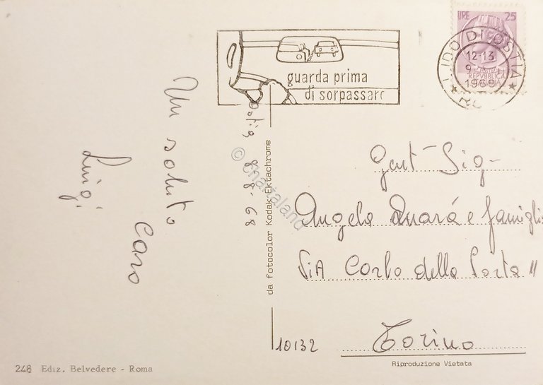 Cartolina - Saluti da Ostia - Vedute diverse - 1968