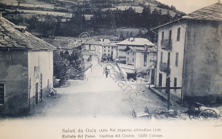 Cartolina - Saluti da Oulx - Entrata del Paese - …