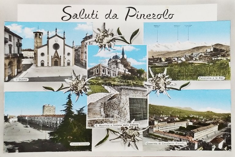 Cartolina - Saluti da Pinerolo - Vedute diverse - 1970 …