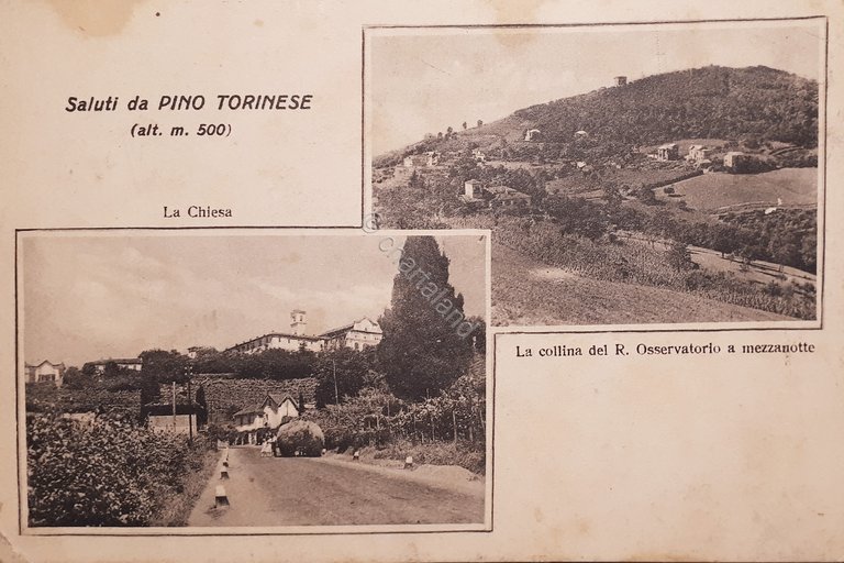 Cartolina - Saluti da Pino Torinese - La Chiesa - …