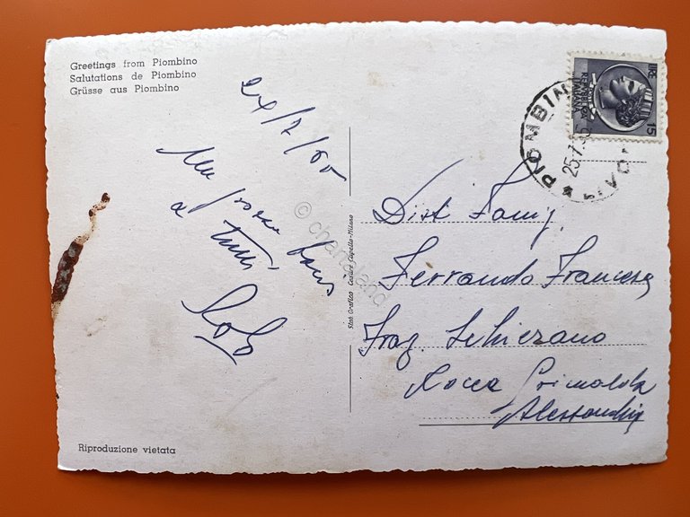 Cartolina - Saluti da Piombino ( Livorno ) - Vedute …