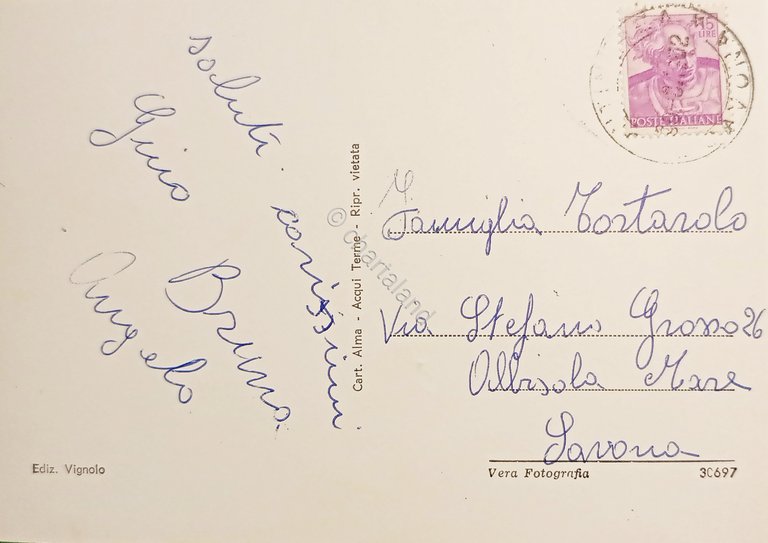 Cartolina - Saluti da Pontinvrea - Vedute diverse - 1962