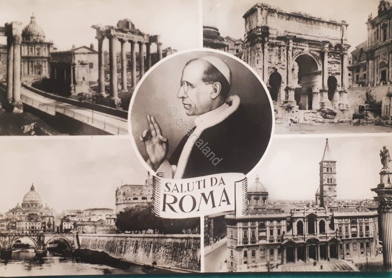 Cartolina - Saluti da Roma - 1950