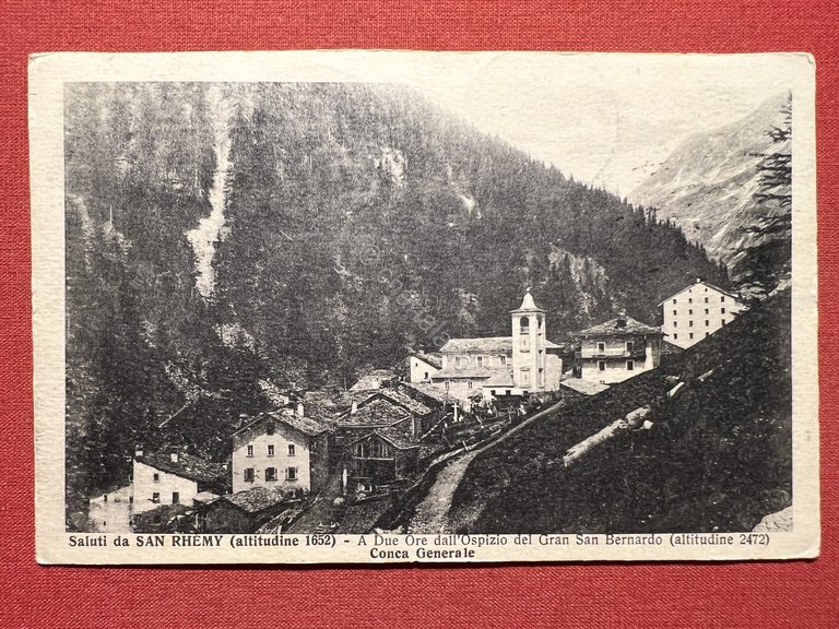 Cartolina - Saluti da Saint Rhemy - Conca Generale - …