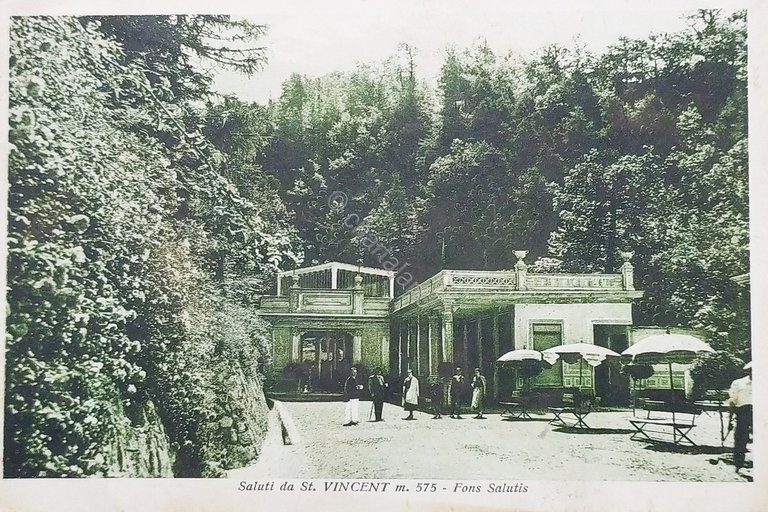 Cartolina - Saluti da Saint Vincent - Fons Salutis - …