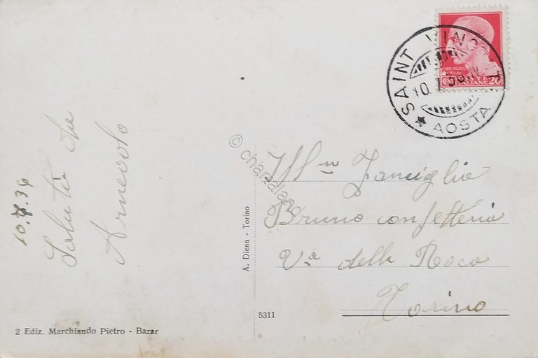 Cartolina - Saluti da Saint Vincent - Fons Salutis - …