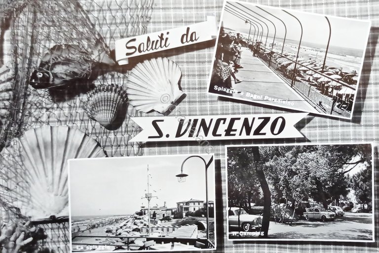 Cartolina - Saluti da San Vincenzo - Vedute diverse - …