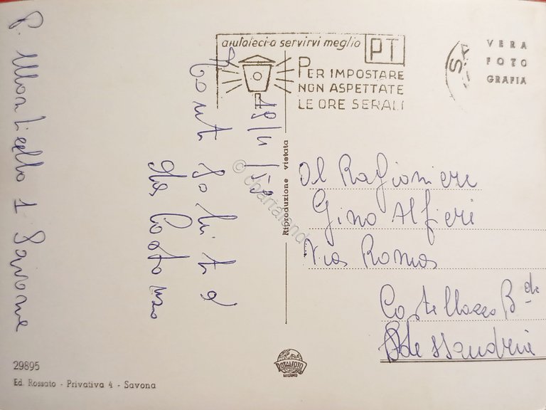 Cartolina - Saluti da Savona - Vedute diverse - 1959