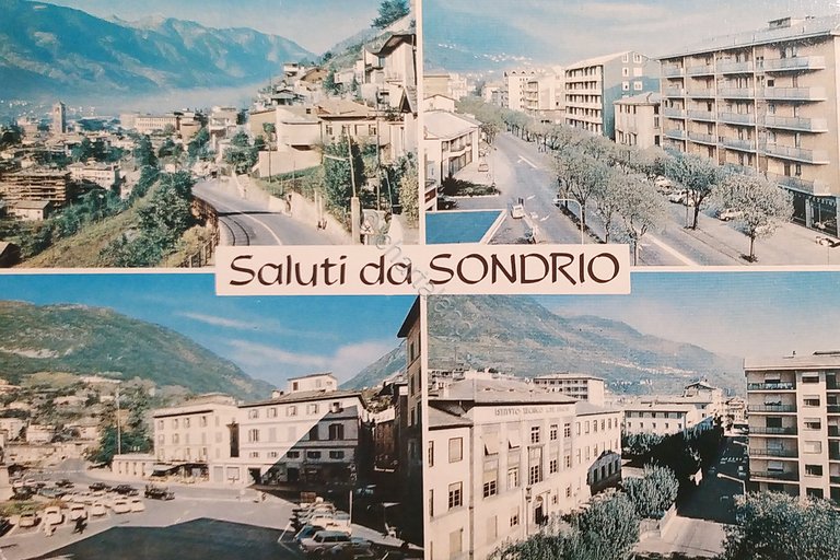 Cartolina - Saluti da Sondrio - Vedute diverse - 1969