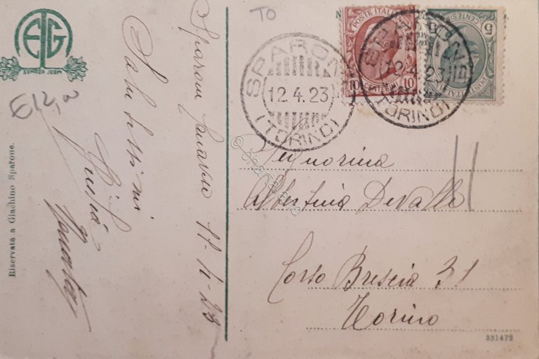 Cartolina - Saluti da Sparone - Valle Orco - Panorama …