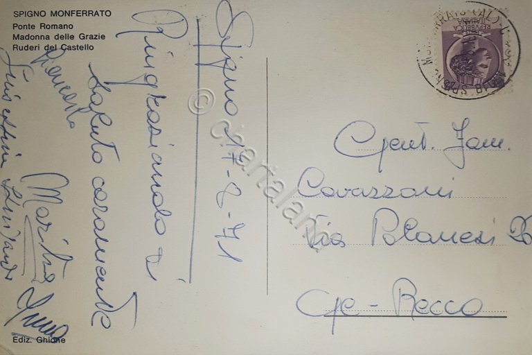 Cartolina - Saluti da Spigno Monferrato - Ponte Romano - …