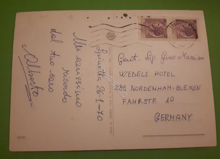 Cartolina - Saluti da Spinetta Marengo - 1970