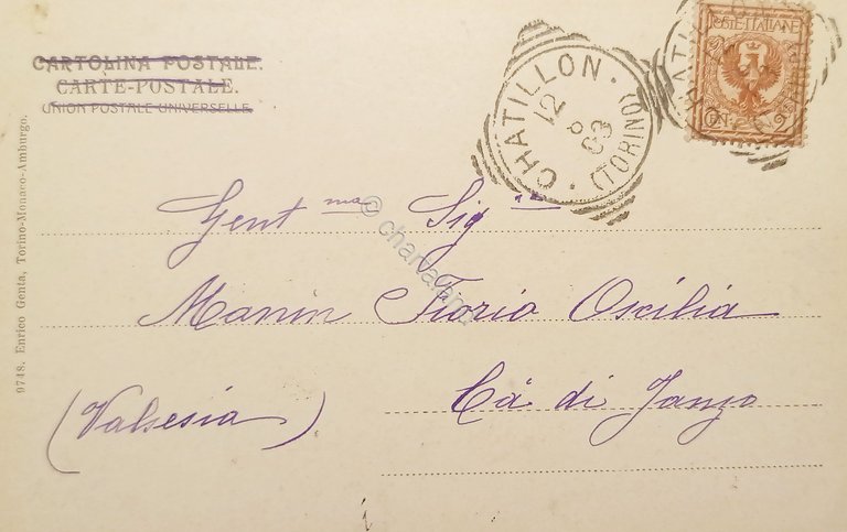 Cartolina - Saluti da St. Vincent - Veduta Generale dalla …