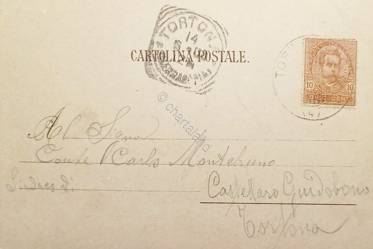 Cartolina - Saluti da Torino - Casale Medievale - 1900