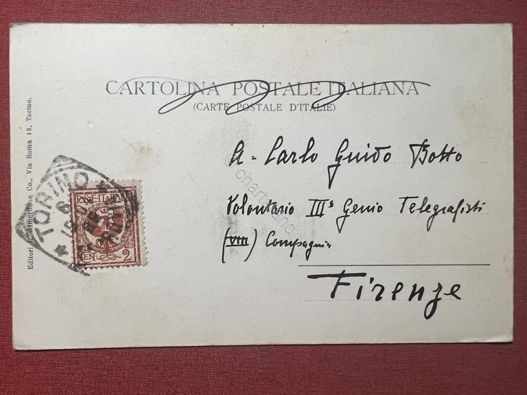 Cartolina - Saluti da Torino - Monumento a Galileo Ferraris …