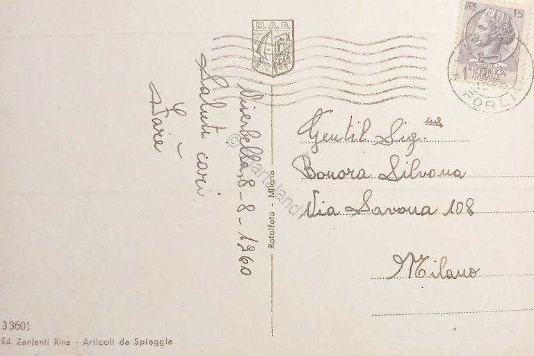 Cartolina - Saluti da Viserbella - Vedute diverse - 1960