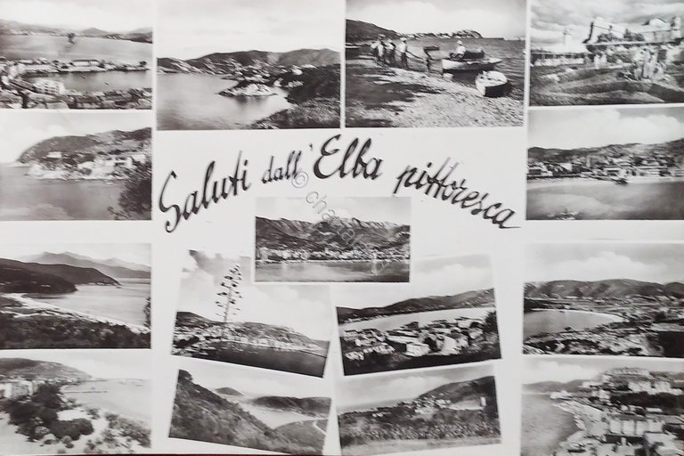 Cartolina - Saluti dall'Elba Pittoresca - Vedute diverse - 1960