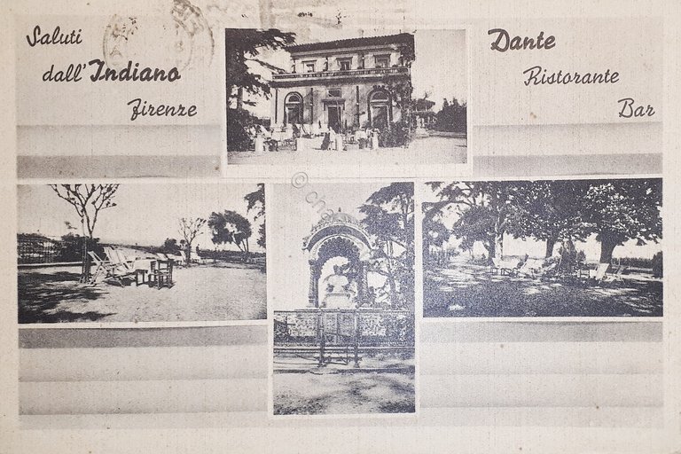 Cartolina - Saluti dall'Indiano - Firenze - Dante Ristorante Bar …