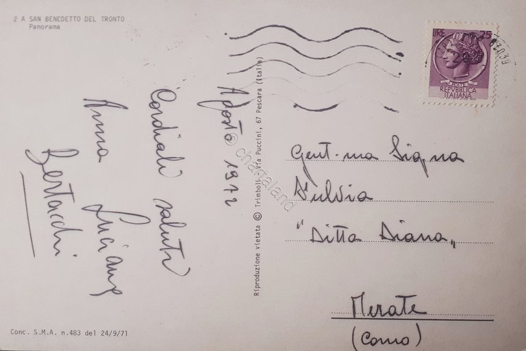 Cartolina - San Benedetto del Tronto - Panorama - 1972