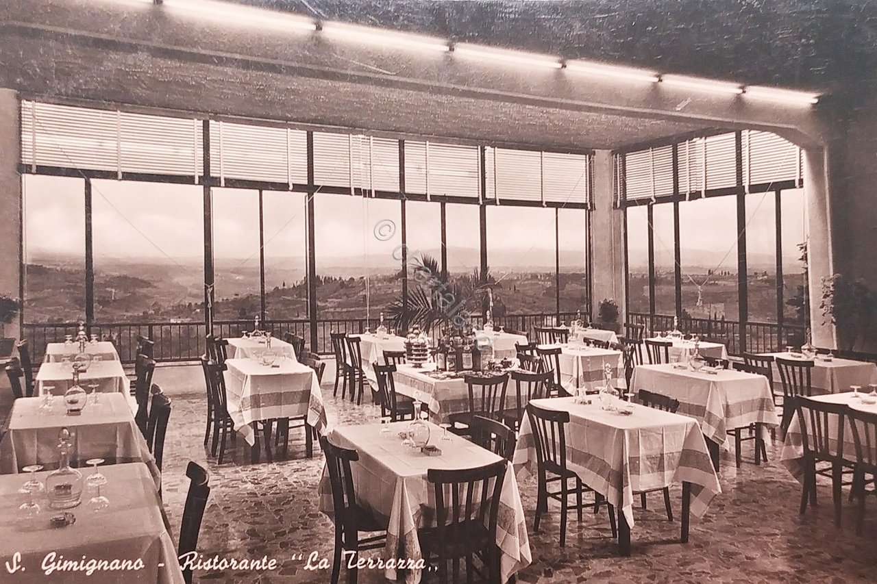 Cartolina - San Gimignano - Ristorante La Terrazza - 1960 …