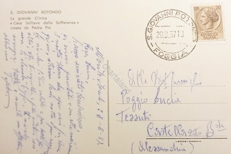 Cartolina - San Giovanni Rotondo - La Grande Clinica - …