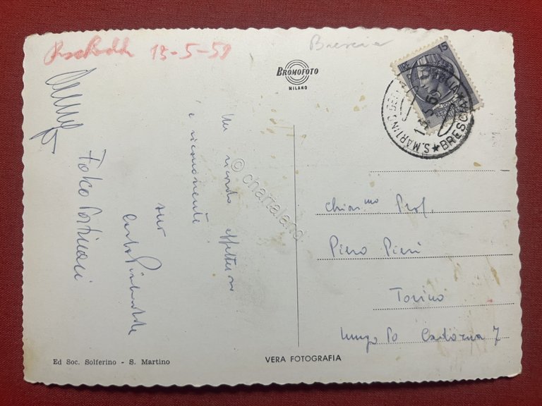 Cartolina - San Martino della Battaglia ( Brescia ) - …