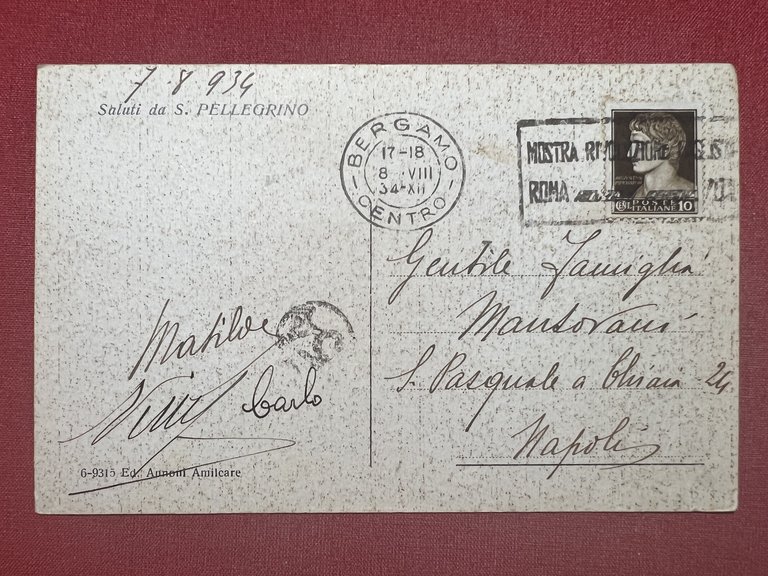 Cartolina - San Pellegrino ( Bergamo ) - Panorama - …