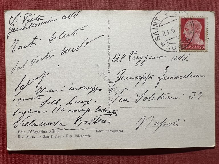 Cartolina - San Pietro ( Valle d'Aosta ) - Panorama …