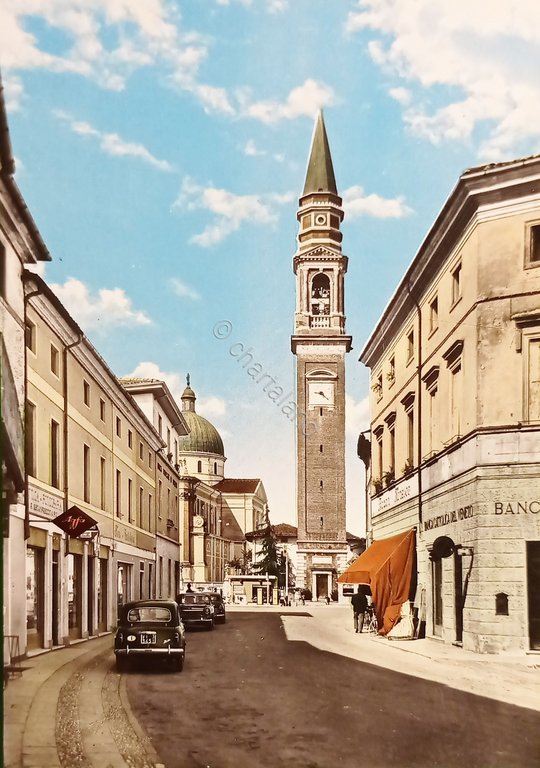 Cartolina - Sandrigo ( Vicenza ) - Via Garibaldi - …