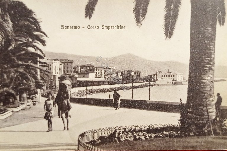 Cartolina - Sanremo - Corso Imperatrice - 1920 ca.