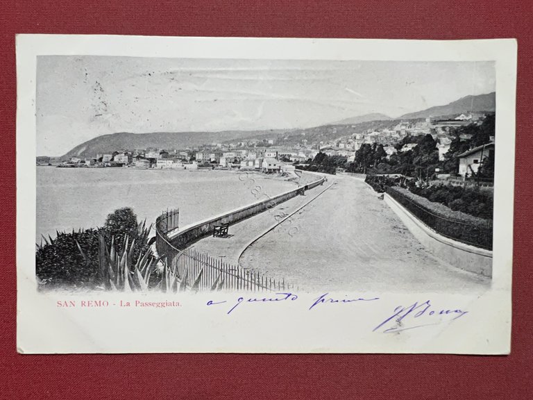 Cartolina - Sanremo - La Passeggiata - 1903 | Immagine Gallery 3