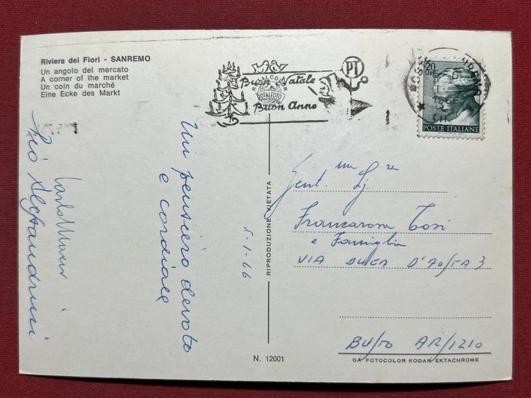 Cartolina - Sanremo - Riviera dei Fiori - Un angolo …