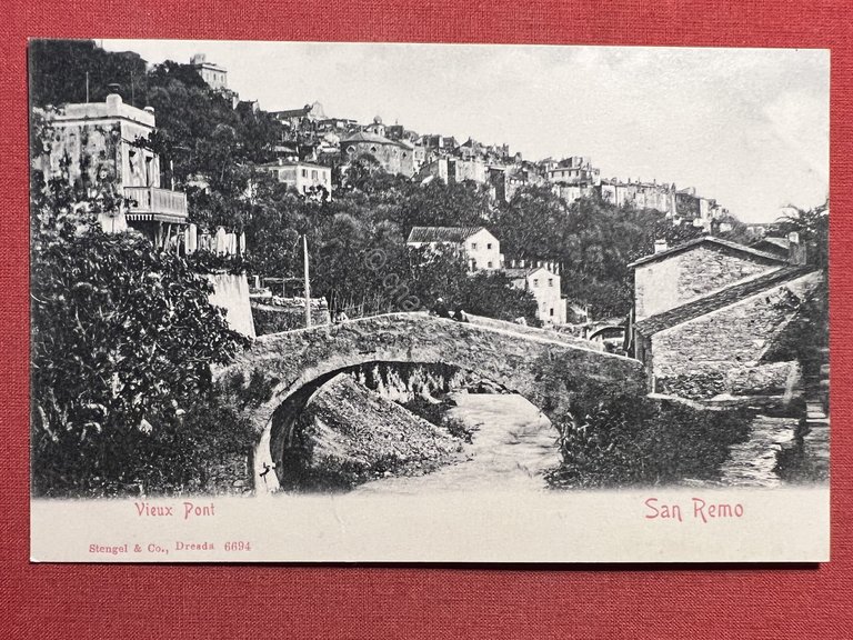 Cartolina - Sanremo ( Imperia ) - Vieux Pont - …
