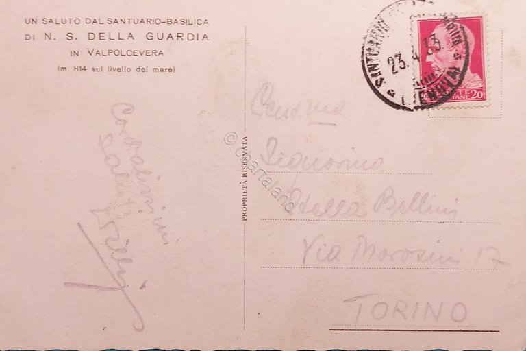 Cartolina - Santuario Basilica di N. S. della Guardia in …