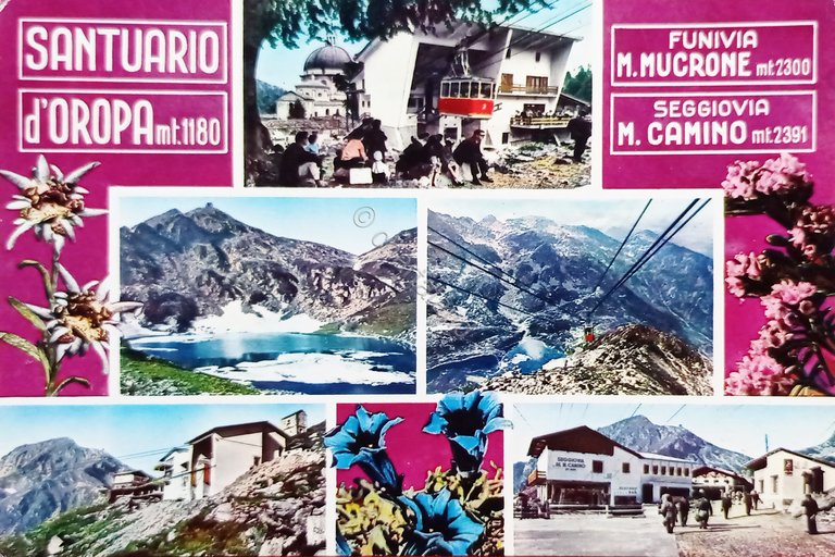 Cartolina - Santuario d'Oropa - Vedute diverse - 1968