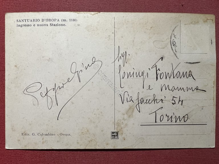 Cartolina - Santuario d'Oropa ( Biella ) - Ingresso e …