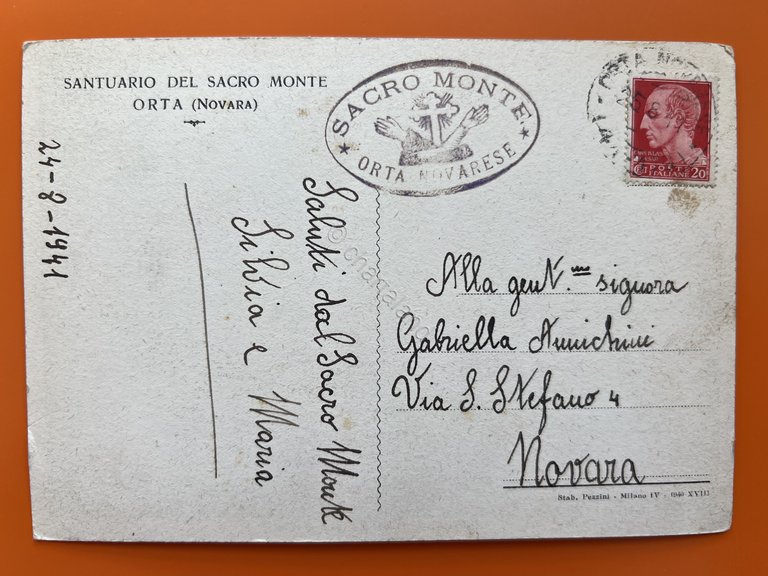 Cartolina - Santuario del Sacro Monte - Orta ( Novara …