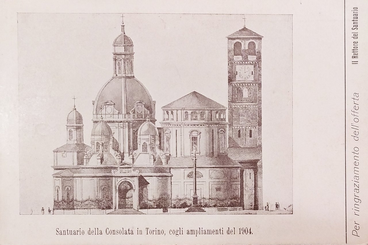 Cartolina - Santuario della Consolata in Torino - 1904