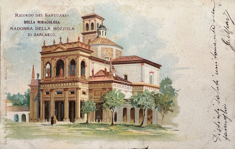 Cartolina - Santuario della Miracolosa Madonna della Bozzola di Garlasco …