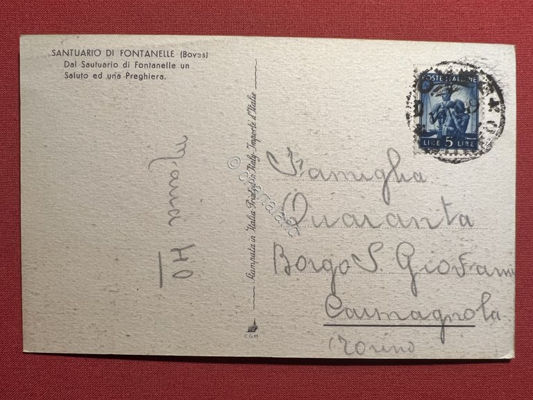 Cartolina - Santuario di Fontanelle (Boves) - Dal Santuario di …