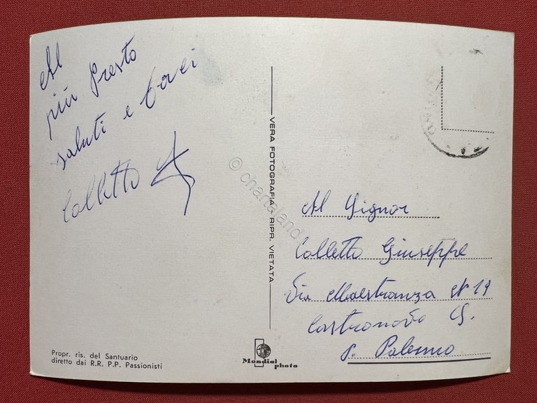 Cartolina - Santuario di S. Pancrazio Pianezza ( Torino ) …