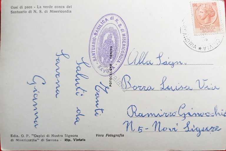 Cartolina - Santuario di Savona - Oasi di Pace - …