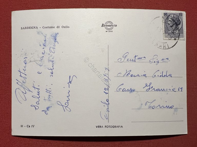 Cartolina - Sardegna - Costume di Osilo ( Sassari ) …