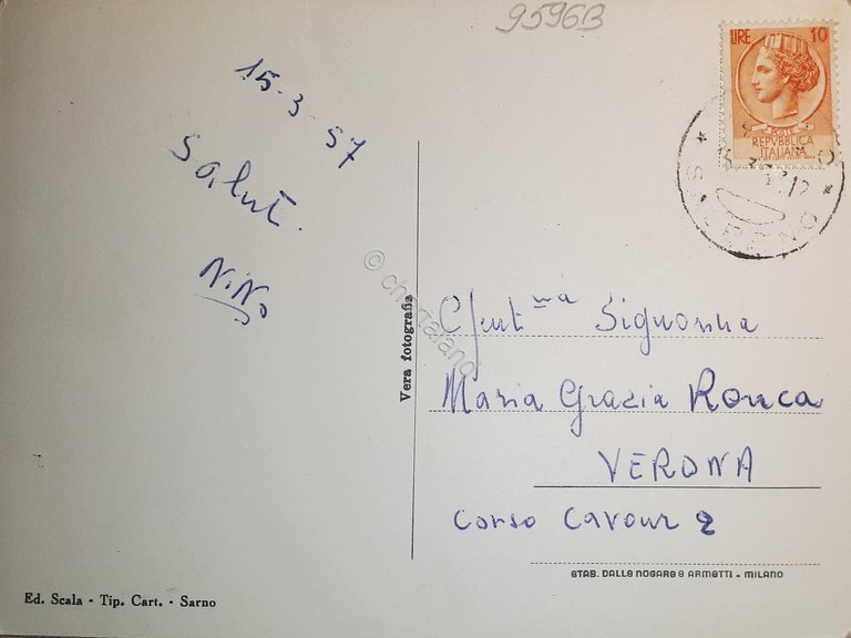 Cartolina - Sarno - Giardini pubblici - La fontana - …